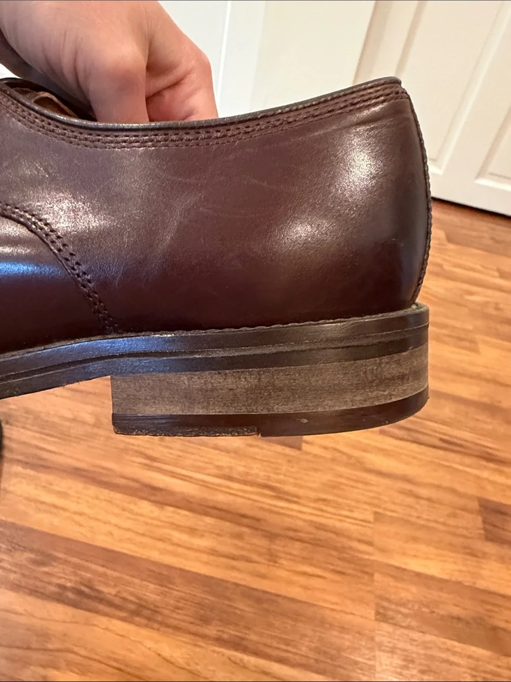 Johnston & Murphy Brown Leather Derby Shoes